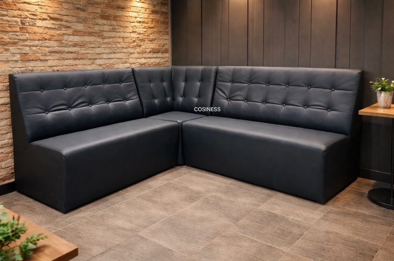 Hoekelement wandbank – zwart - Afbeelding 5